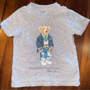 Ralph Lauren Kids Gray Tee with Polo Bear!